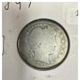 1897 BARBER QUARTER