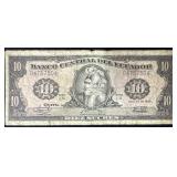 1986 ECUADOR 10 SUCRES NOTE