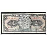 1954 MEXICO 1 PESO NOTE