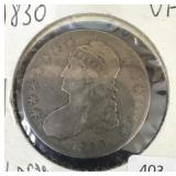 1830 (LARGE 0) BUST HALF DOLLAR
