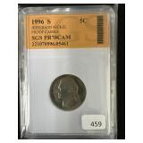 1996-S JEFFERSON PROOF 70 CAMEO NICKEL