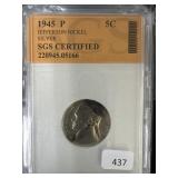 1945-P SILVER WAR NICKEL