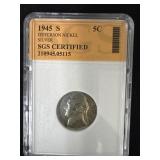 1945-S SILVER WAR NICKEL