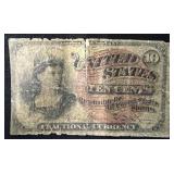 4TH ISSUE U.S. FRACTIONAL 10 CENT (1869-1875)