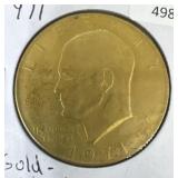 GOLD-PLATED 1971 IKE DOLLAR