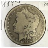 1884-S MORGAN DOLLAR