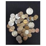 ASSORTED PENNIES, DOLLARS AND QUARTERS