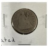 1845 SEATED LIBERTY DIME
