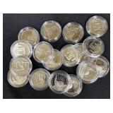 17 US COMMEMORATIVE PROOF HALF DOLLAR COINS