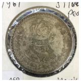 1961 MEXICO SILVER PESO