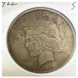 1922 PEACE SILVER DOLLAR