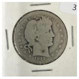 1912 SEATED BARBER QUARTER
