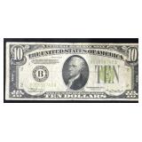 SERIES 1934 LIGHT GREEN SEAL $10 FEDERAL