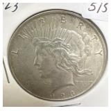 1923 PEACE SILVER DOLLAR