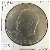 1972 TYPE 1 IKE DOLLAR