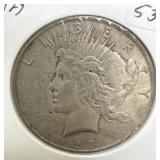 1923 PEACE SILVER DOLLAR