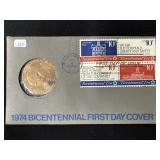 1974 BICENTENNIAL JOHN ADAMS MEDAL AND