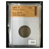 1954 JEFFERSON NICKEL - MS70