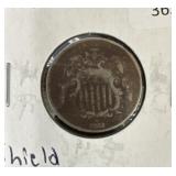 1868 SHIELD NICKEL