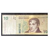 ARGENTINA 10 PESO NOTE