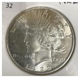 1922 PEACE DOLLAR