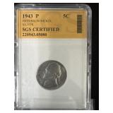 1943-P SILVER WAR NICKEL