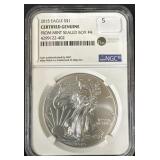 2015 SILVER EAGLE - NGC GRADED: CERTIFIED