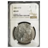 1883-O MORGAN - NGC GRADED: MS 63