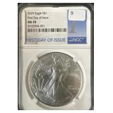 2025 SILVER EAGLE - MS-70 - NGC