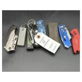 ASSORTED BOX BLADES AND STONES
