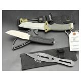 3 COMBAT KNIVES