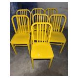 7pc YELLOW CHAIRS