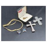 ASSSORTED CHARMS AND NECKLACE
