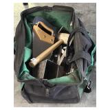 GREEN TOOL BAG WITH ASSORTED TOOLS