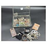 JEWLERY BOX WITH TONS OF UNTESTED JEWLERY