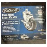 SET OF 4 KROWNE THREADED STEM CASTERS
