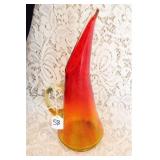 KANAWHA AMERBERINA CRACKLE GLASS PITCHER