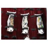 (3) UNITED LOCKBACK KNIVES AND CASE