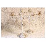 SILVER PLATE CANDELABRA PAIR