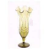 INDIANA GLASS RUFFLED SWAG RIM VASE