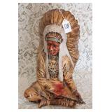 CERAMIC INDIAN CHIEF STATUE