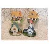 (4) RESIN COTTAGES