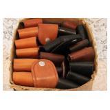 (25) PLUS LEATHER BELT POUCH KNIFE CASES