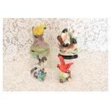 (4) BIRD FIGURINES