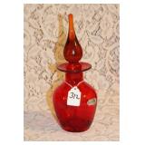 SMALL RAINBOW ART GLASS DECANTER