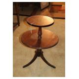 DUNCAN PHYFE STYLE 2-TIER TABLE