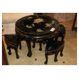 CHINESE CHINOISERIE COFFEE TABLE SET
