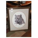 GUY COHELEACH PRINT TITLED "LEOPARD HEAD"