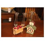 (3) VASES ETC