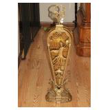 ART DECO BRASS PEACOCK FIREPLACE SCREEN